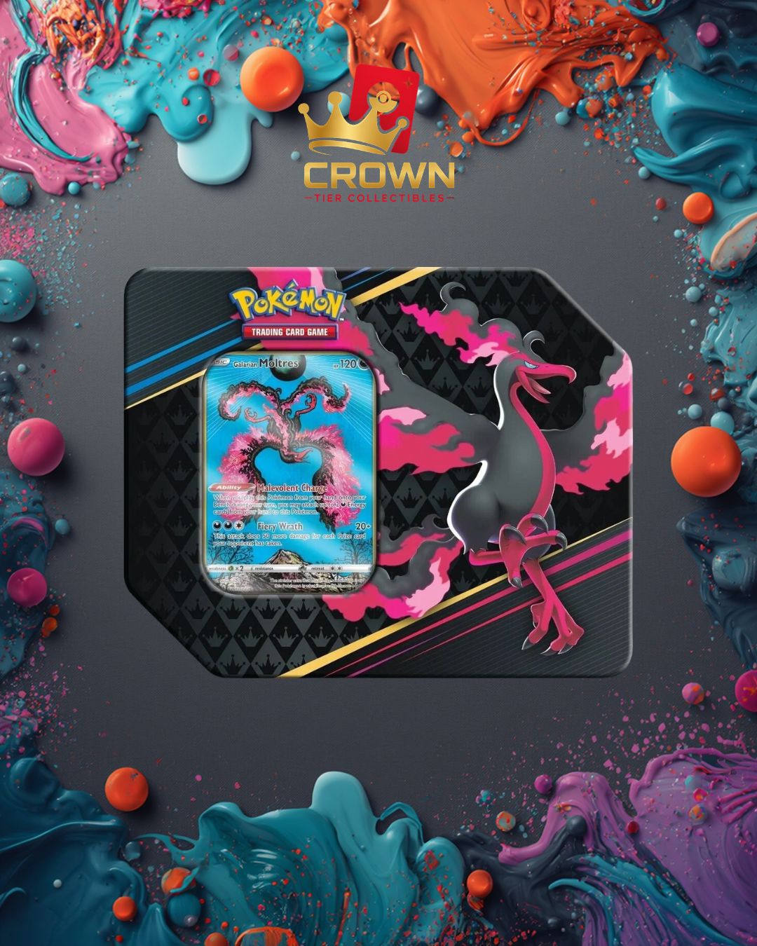 Crown Zenith Tin [Galarian Moltres]